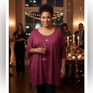 Torrid Plum Foxy Cold Shoulder Shirt - ❤️BNWT❤️